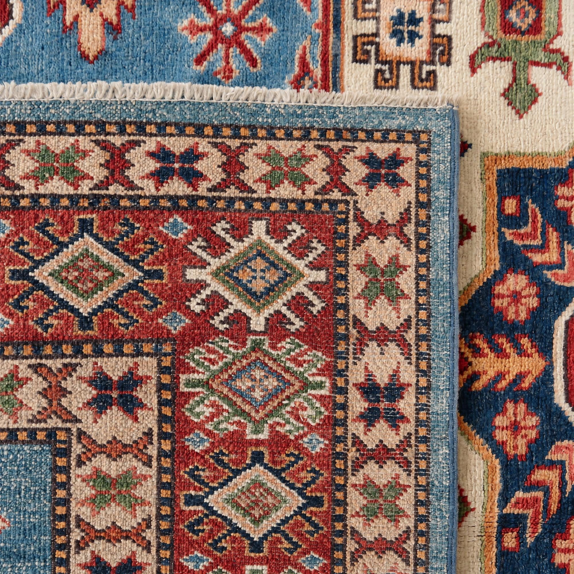 150cm x 215cm Hand Knotted Kazak Rug