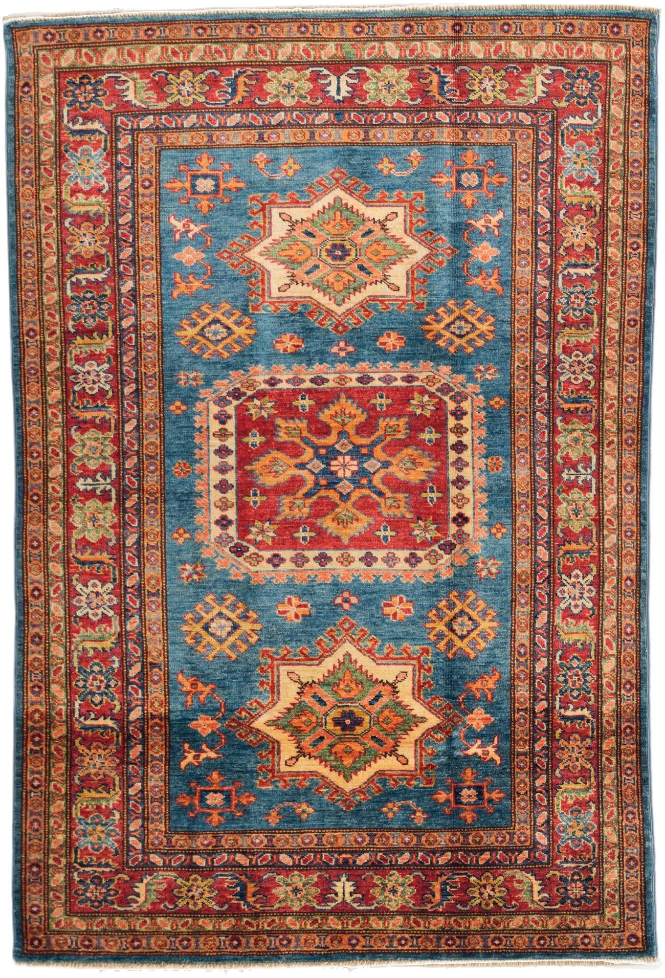3' 10 x 5' 7 Hand Knotted Kazak Rug