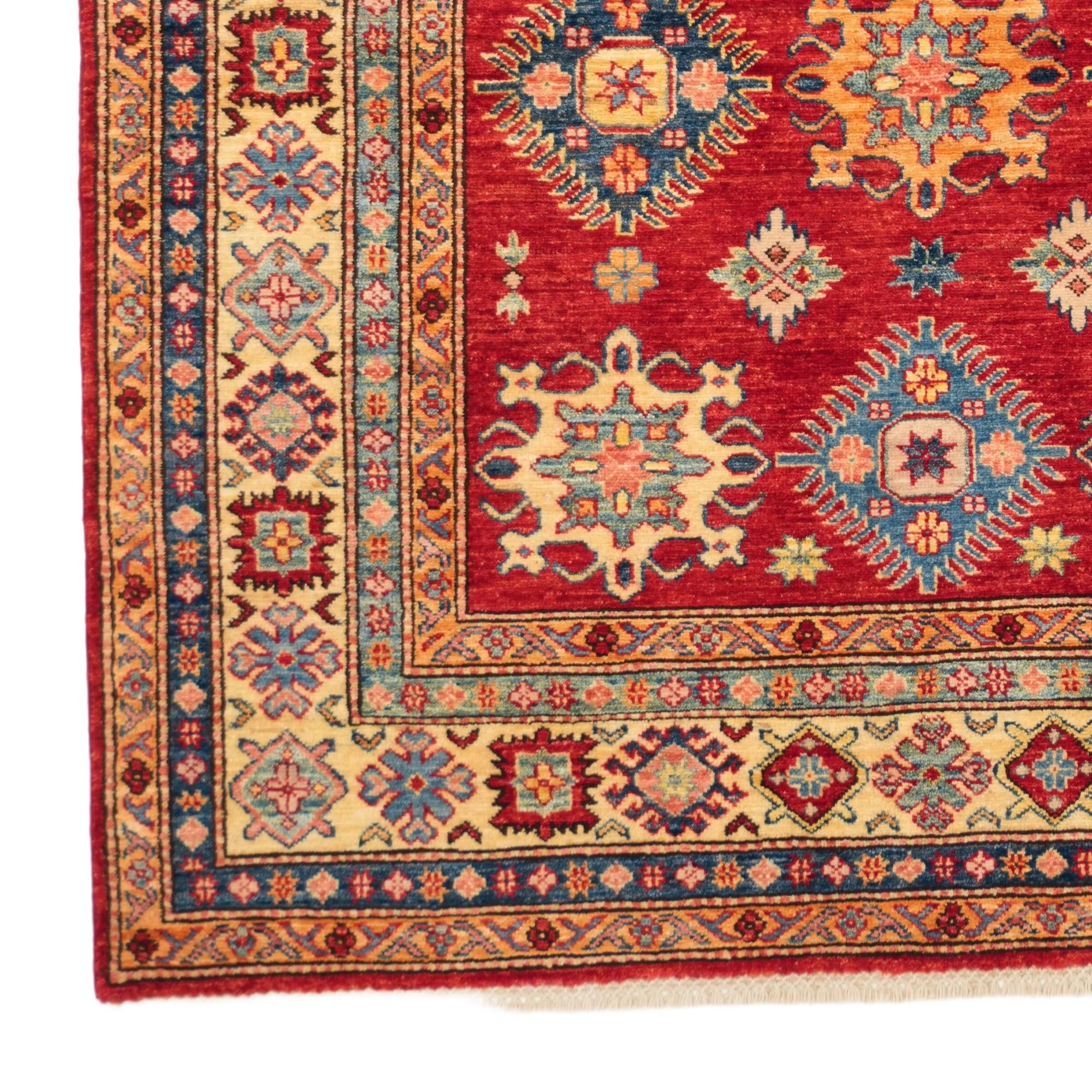 155cm x 220cm Hand Knotted Kazak Rug