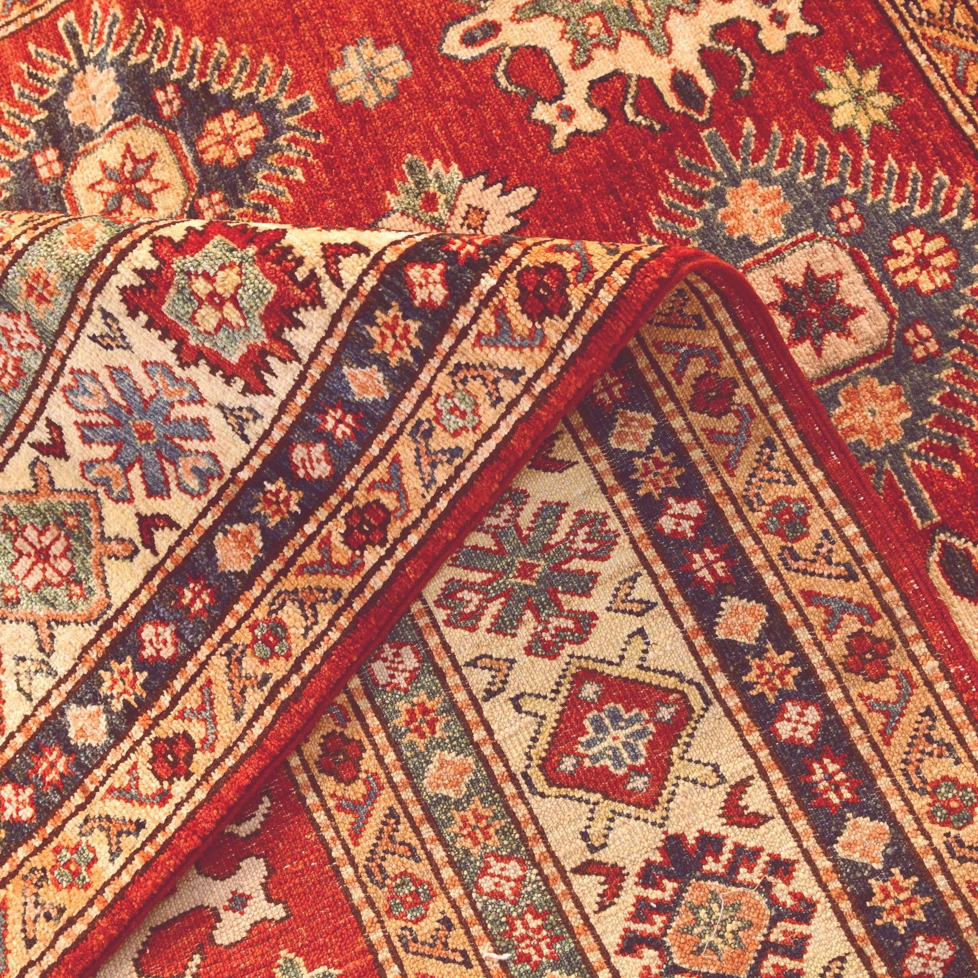 5' 1 x 7' 2 Hand Knotted Kazak Rug