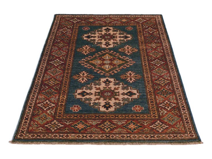 Detail image of 2' 8 x 4' Hand Knotted Kazak Rug