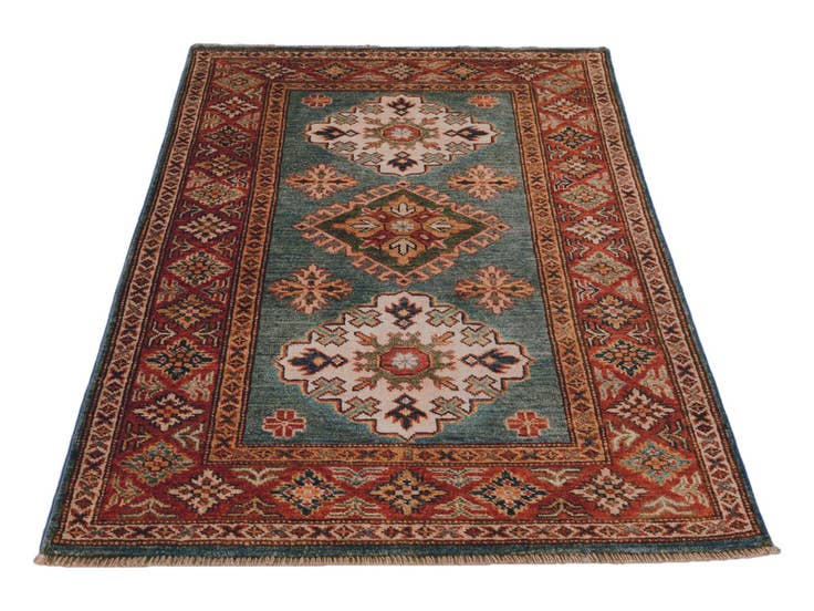 Detail image of 2' 8 x 4' 3 Hand Knotted Kazak Rug