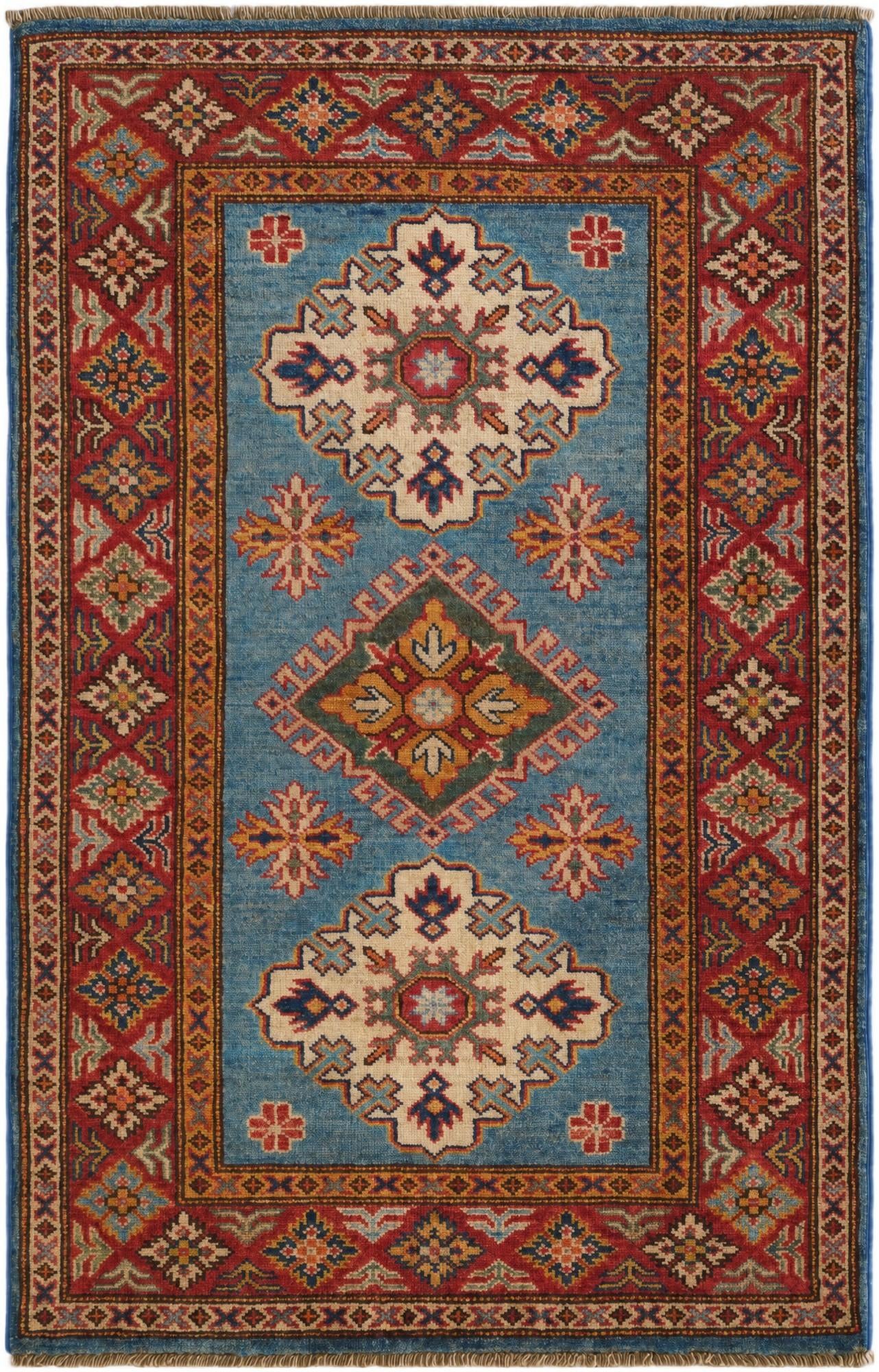 2' 8 x 4' 3 Hand Knotted Kazak Rug