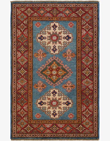 2' 8 x 4' 3 Hand Knotted Kazak Rug
