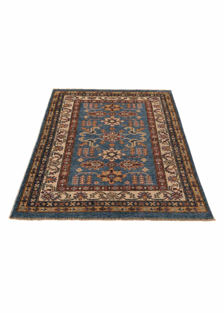 3' x 4' 4 Hand Knotted Kazak Rug