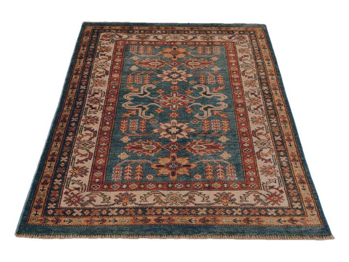 3' x 4' 4 Hand Knotted Kazak Rug