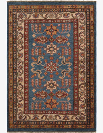 3' x 4' 4 Hand Knotted Kazak Rug