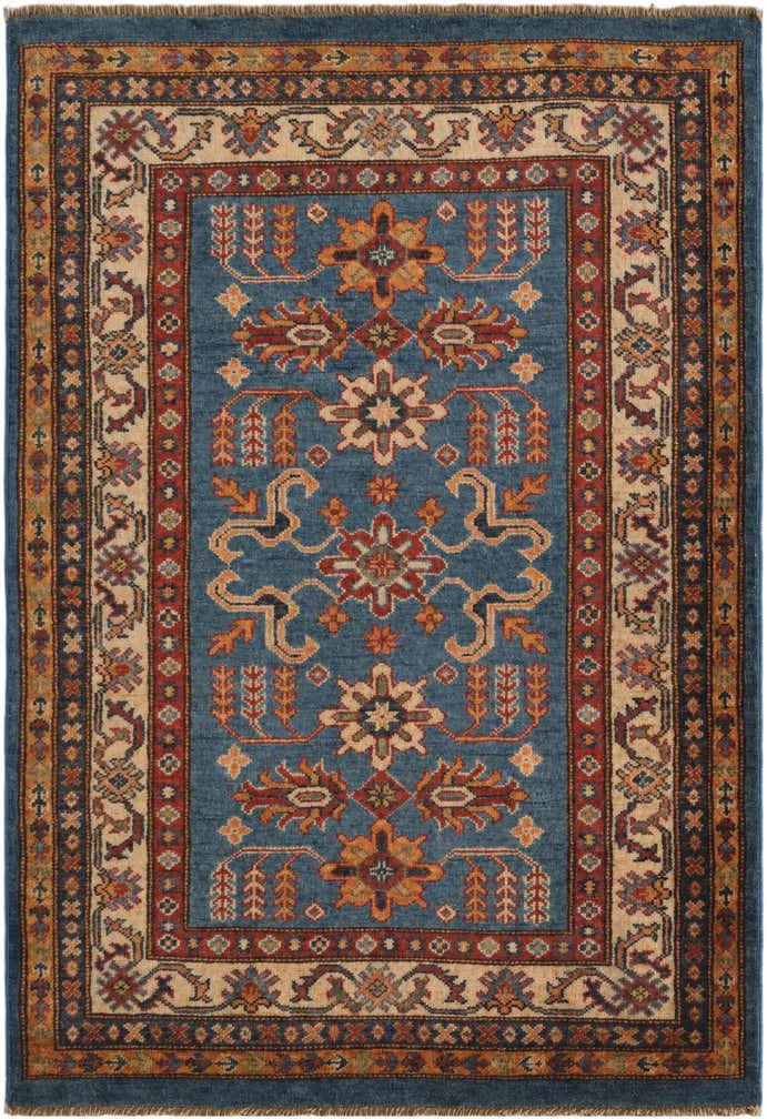 3' x 4' 4 Hand Knotted Kazak Rug