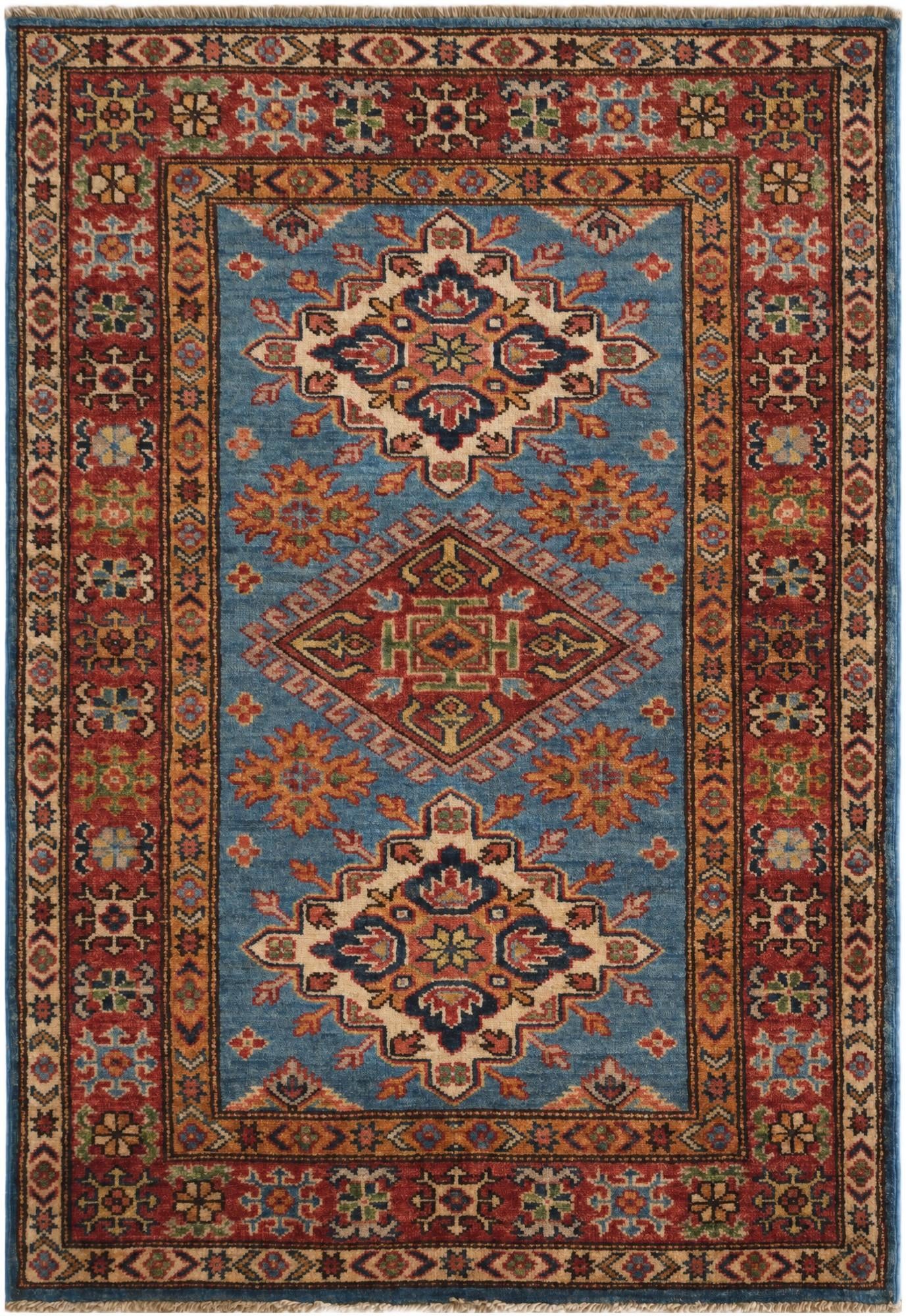 2' 10 x 4' Hand Knotted Kazak Rug
