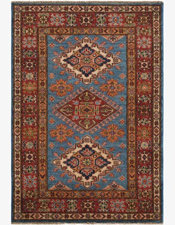 2' 10 x 4' Hand Knotted Kazak Rug