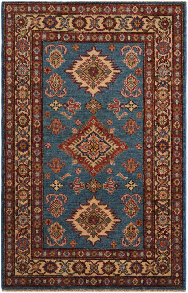 Detail image of 85cm x 130cm anudado a mano Kazak Alfombra