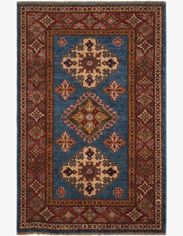 2' 7 x 4' 1 Hand Knotted Kazak Rug