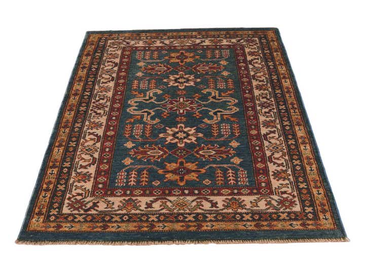 3' x 4' 4 Hand Knotted Kazak Rug