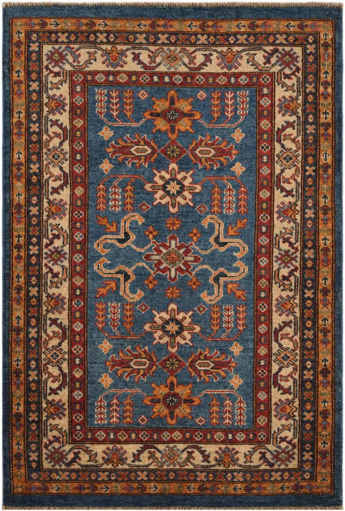 3' x 4' 4 Hand Knotted Kazak Rug