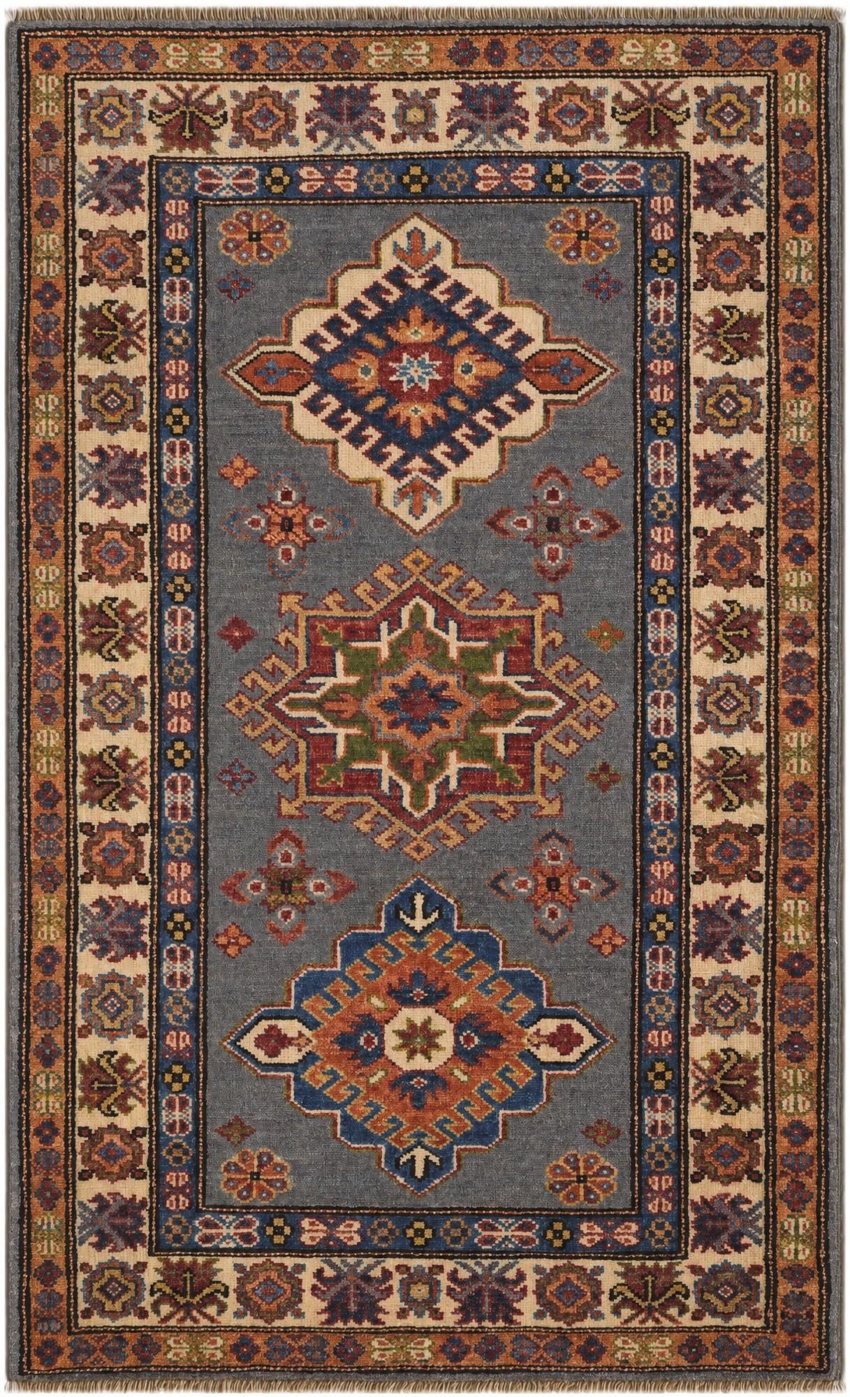 2' 7 x 4' 3 Hand Knotted Kazak Rug
