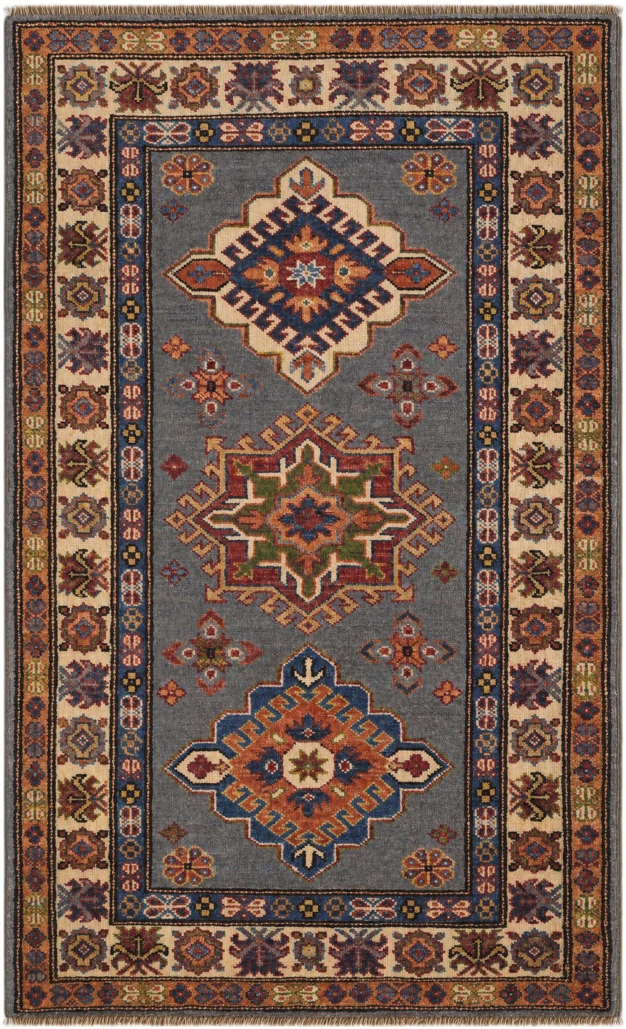 2' 7 x 4' 3 Hand Knotted Kazak Rug