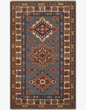 2' 7 x 4' 3 Hand Knotted Kazak Rug