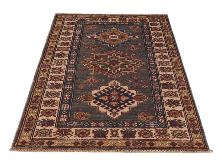 Detail image of 2' 8 x 4' 2 Hand Knotted Kazak Rug