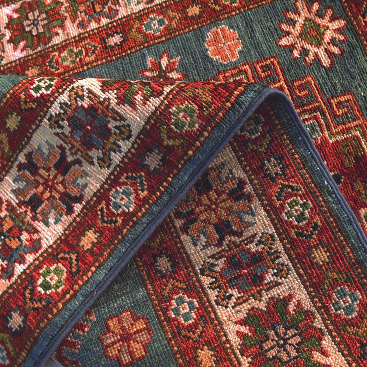 Detail image of 2' 7 x 4' 2 Hand Knotted Kazak Rug