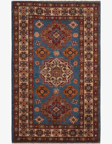 2' 7 x 4' 2 Hand Knotted Kazak Rug