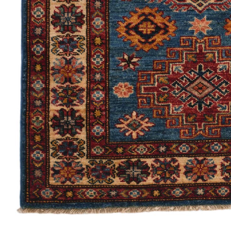 Detail image of 2' 10 x 3' 11 Hand Knotted Kazak Rug