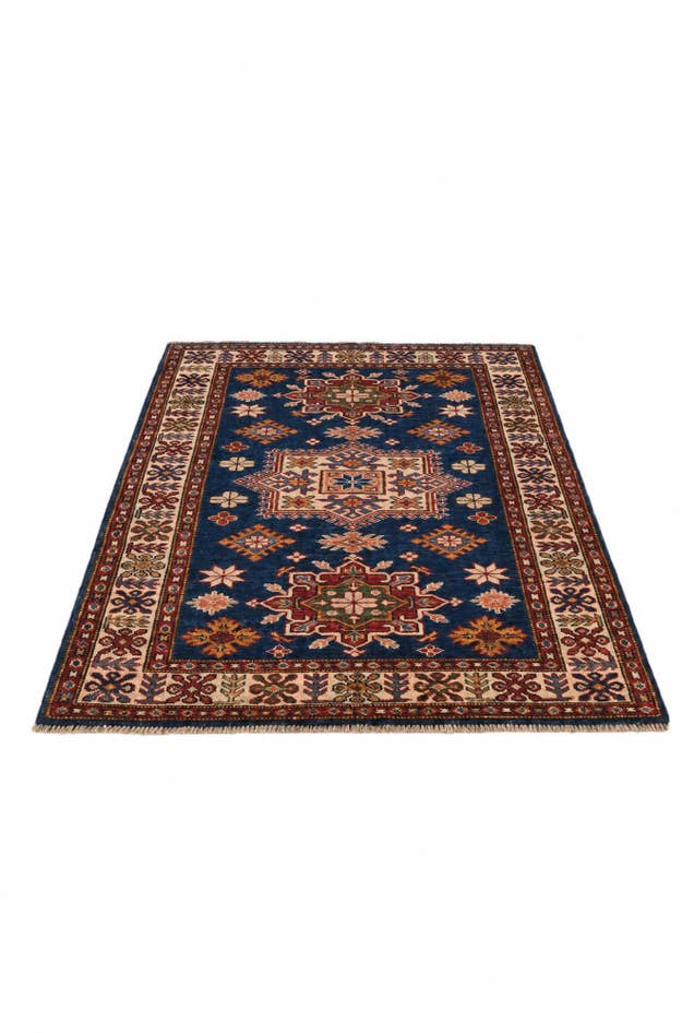 Detail image of 3' 2 x 4' 4 Hand Knotted Kazak Rug