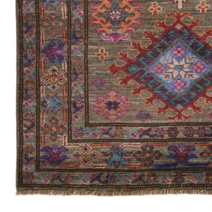 Detail image of 2' 11 x 4' 5 Hand Knotted Kazak Rug