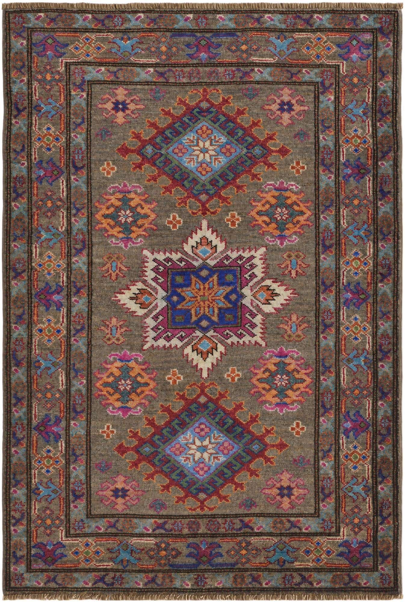 2' 11 x 4' 5 Hand Knotted Kazak Rug