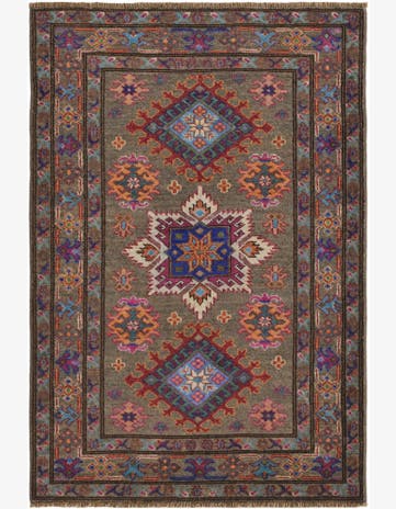 2' 11 x 4' 5 Hand Knotted Kazak Rug