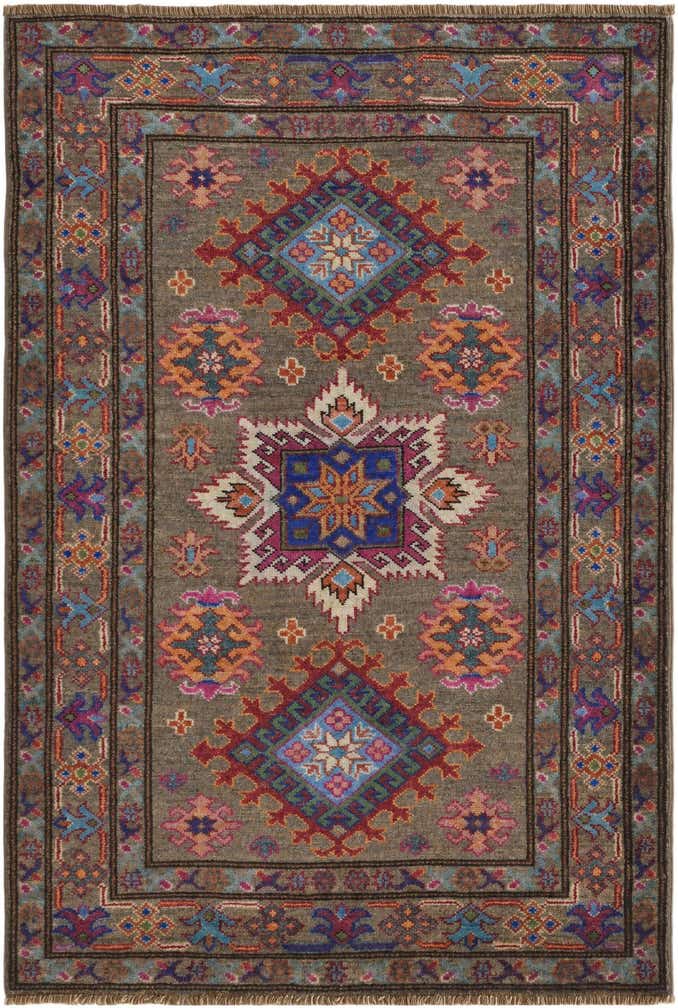 2' 11 x 4' 5 Hand Knotted Kazak Rug