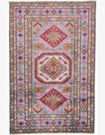 4' x 6' Hand Knotted Kazak Rug