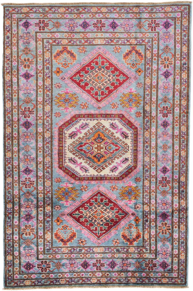 4' x 6' Hand Knotted Kazak Rug