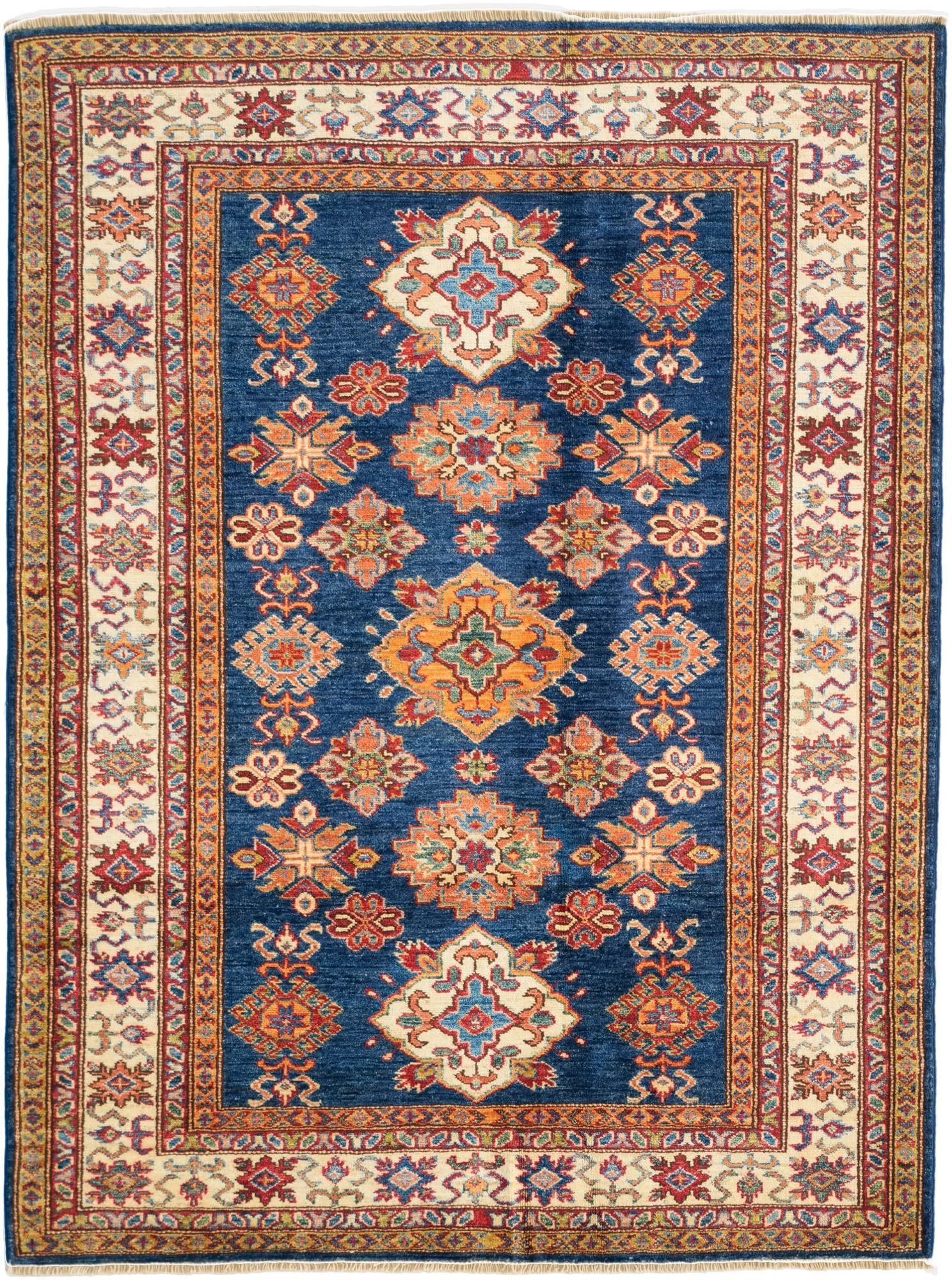 4' 3 x 5' 9 Hand Knotted Kazak Rug