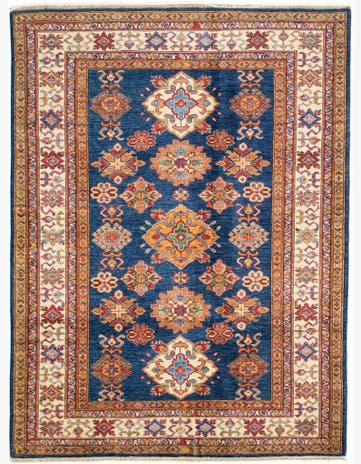 4' 3 x 5' 9 Hand Knotted Kazak Rug