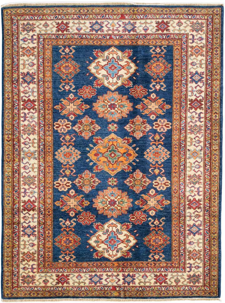 4' 3 x 5' 9 Hand Knotted Kazak Rug