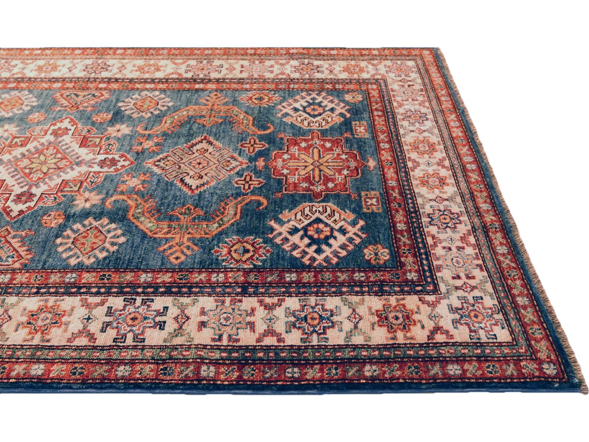 4' 2 x 6' Hand Knotted Kazak Rug