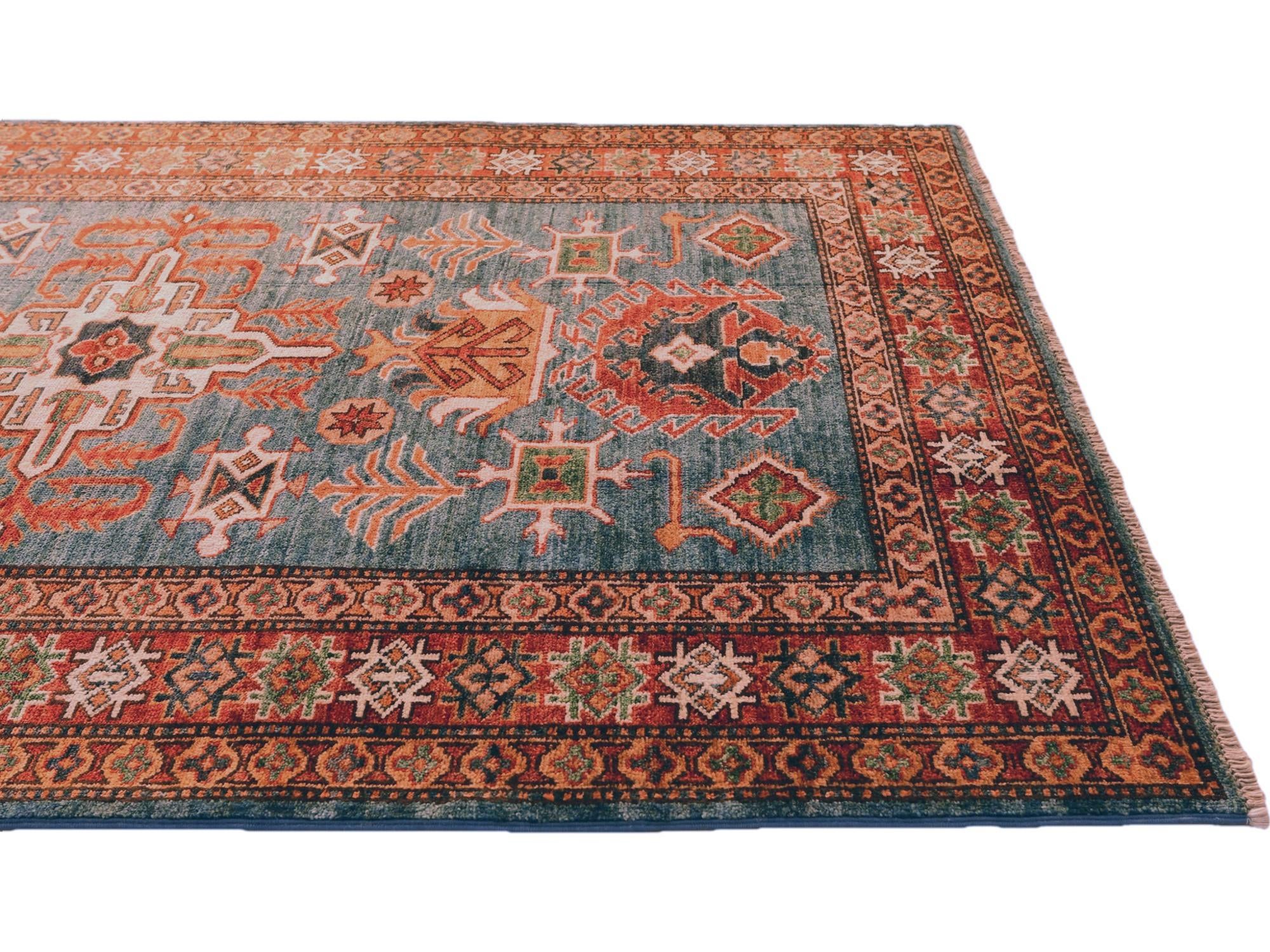 4' x 6' Hand Knotted Kazak Rug