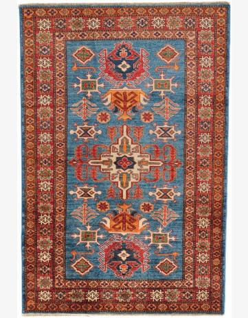 4' x 6' Hand Knotted Kazak Rug