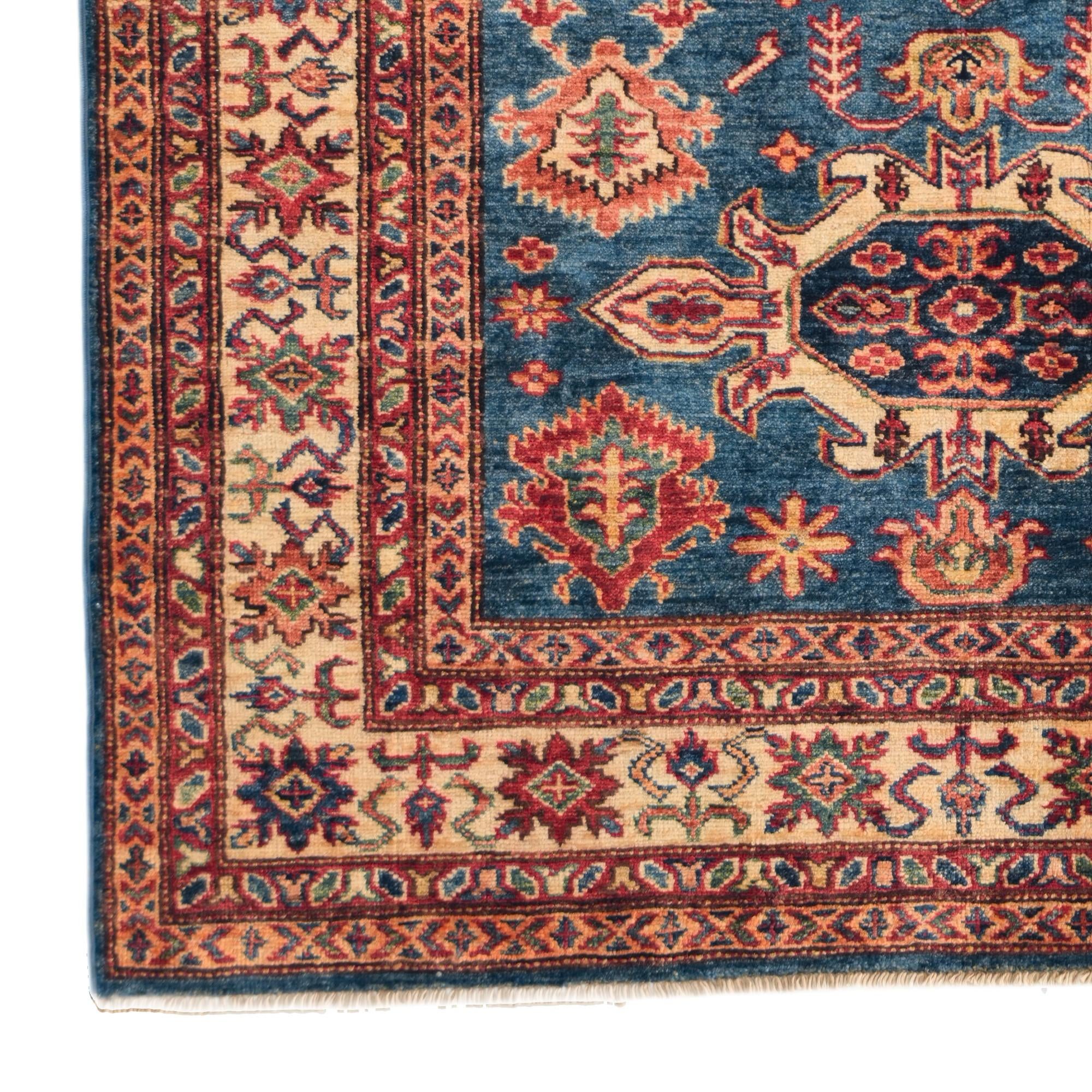 4' 4 x 6' Hand Knotted Kazak Rug