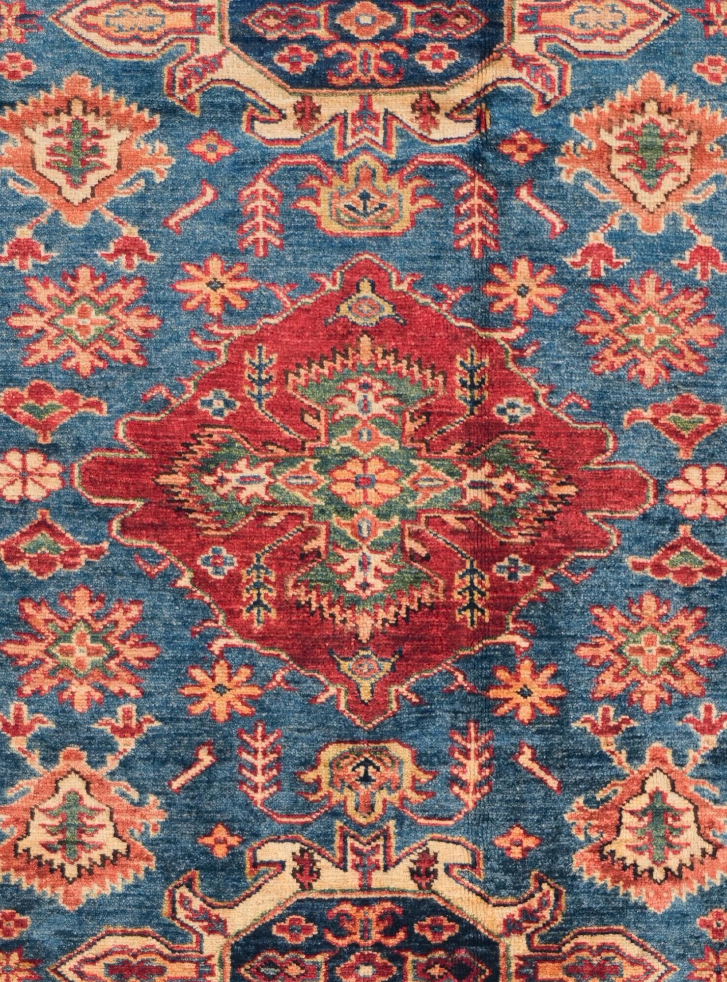 4' 4 x 6' Hand Knotted Kazak Rug