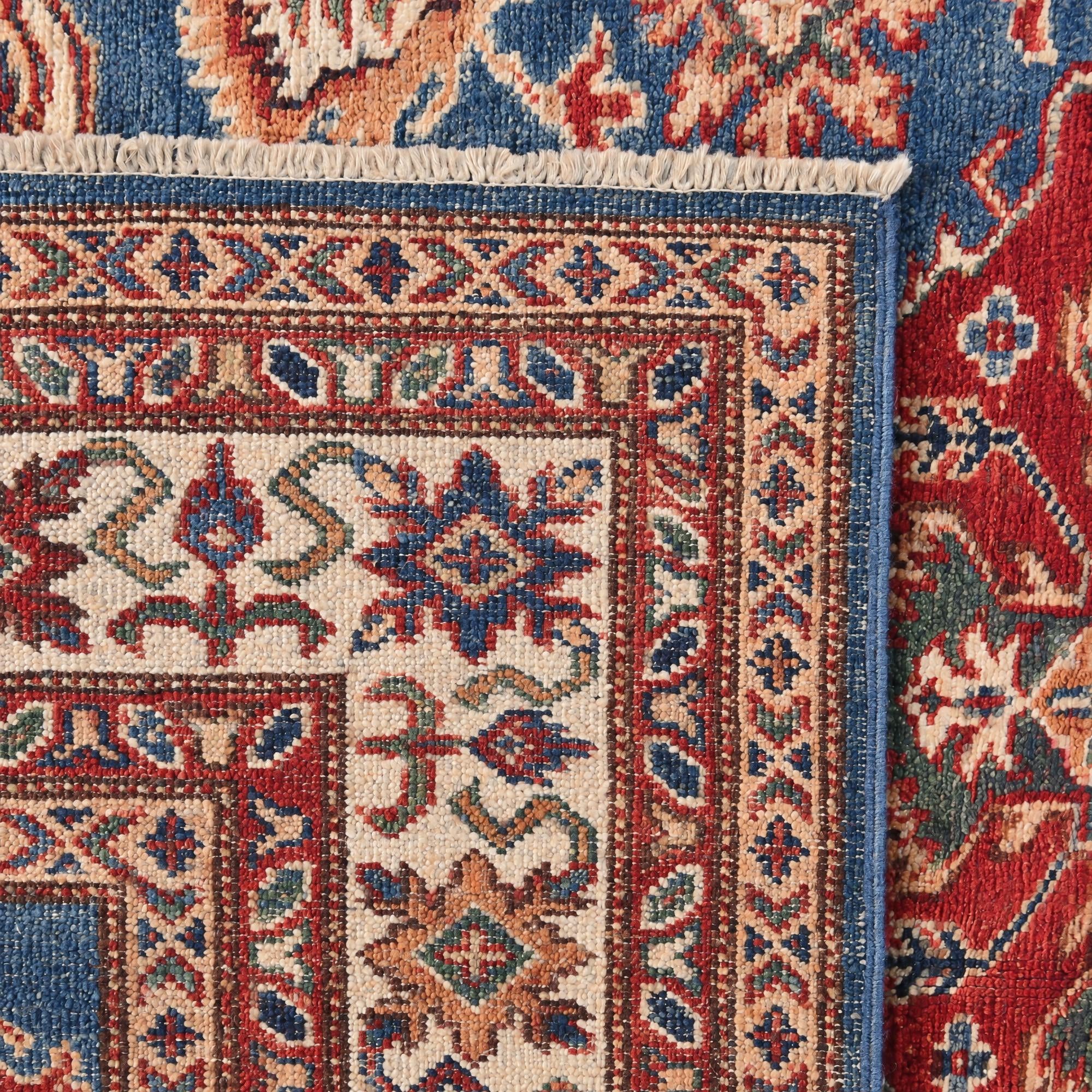 4' 4 x 6' Hand Knotted Kazak Rug