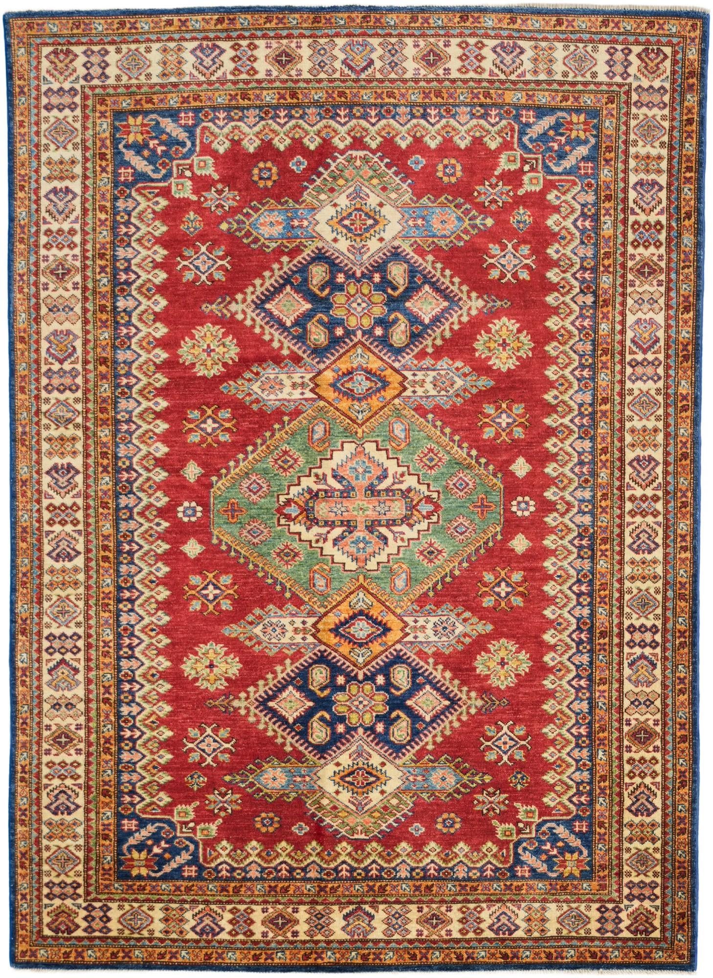 5' 2 x 7' 1 Hand Knotted Kazak Rug
