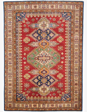 5' 2 x 7' 1 Hand Knotted Kazak Rug
