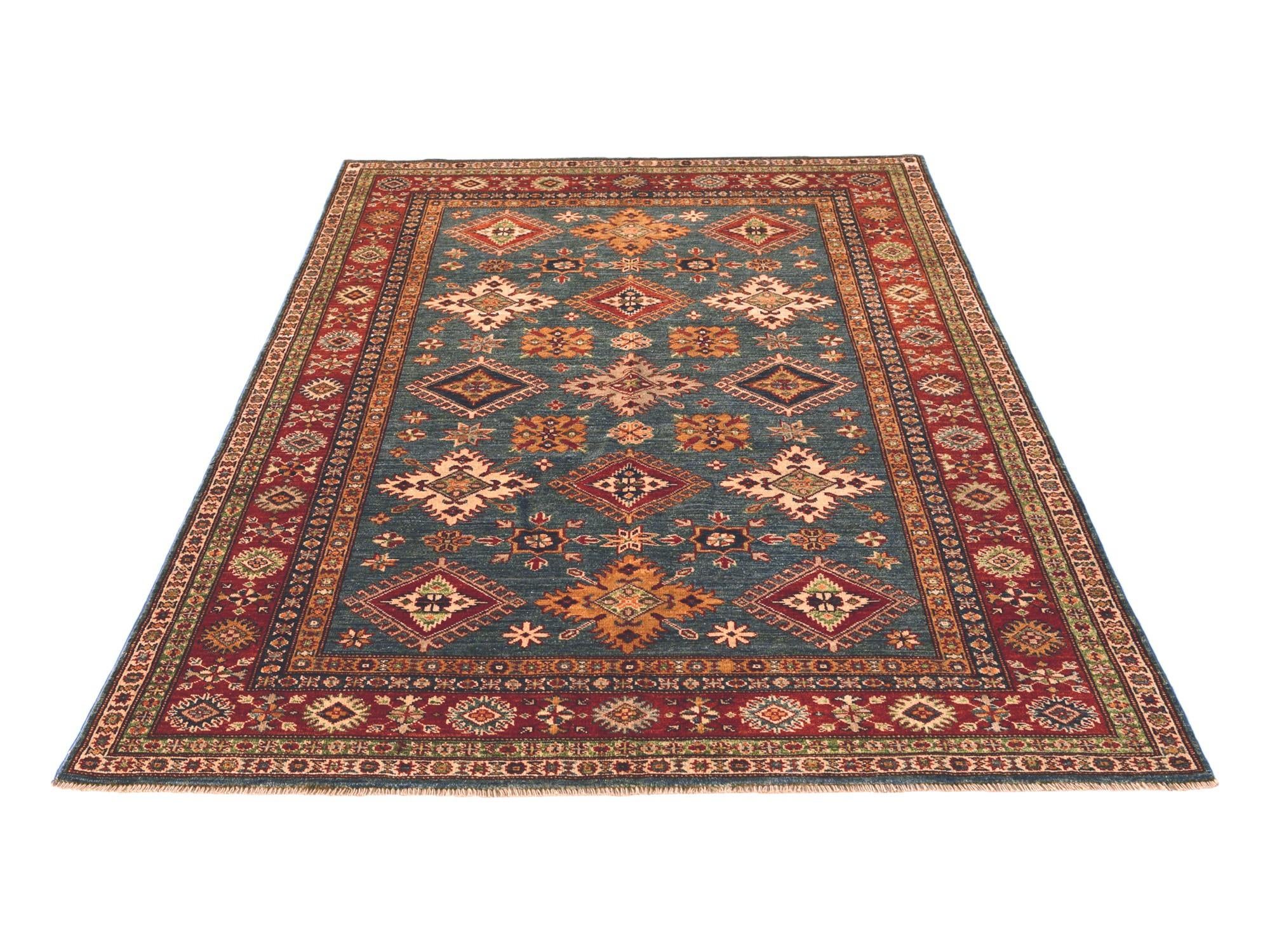5' 2 x 7' 2 Hand Knotted Kazak Rug