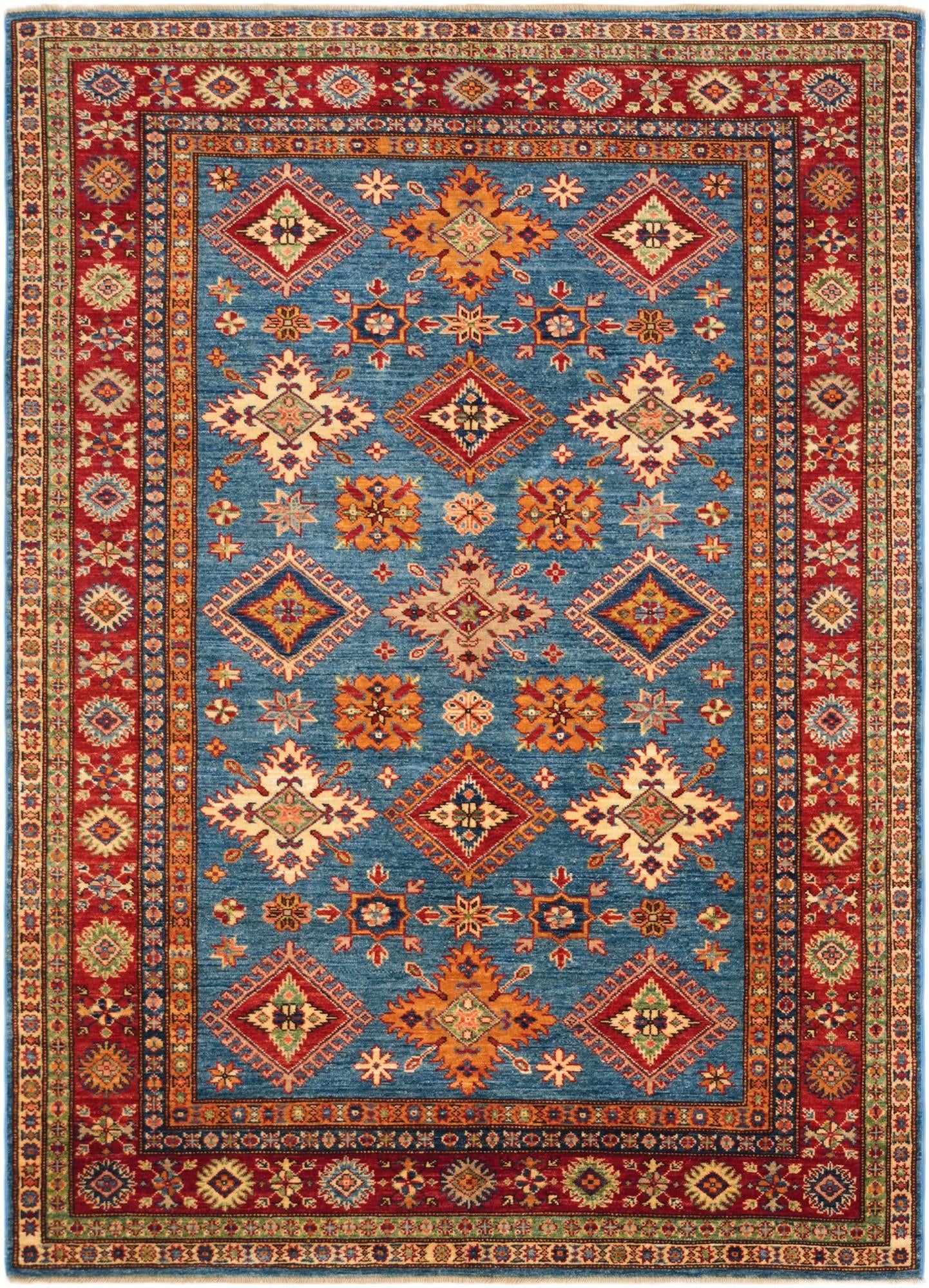 5' 2 x 7' 2 Hand Knotted Kazak Rug