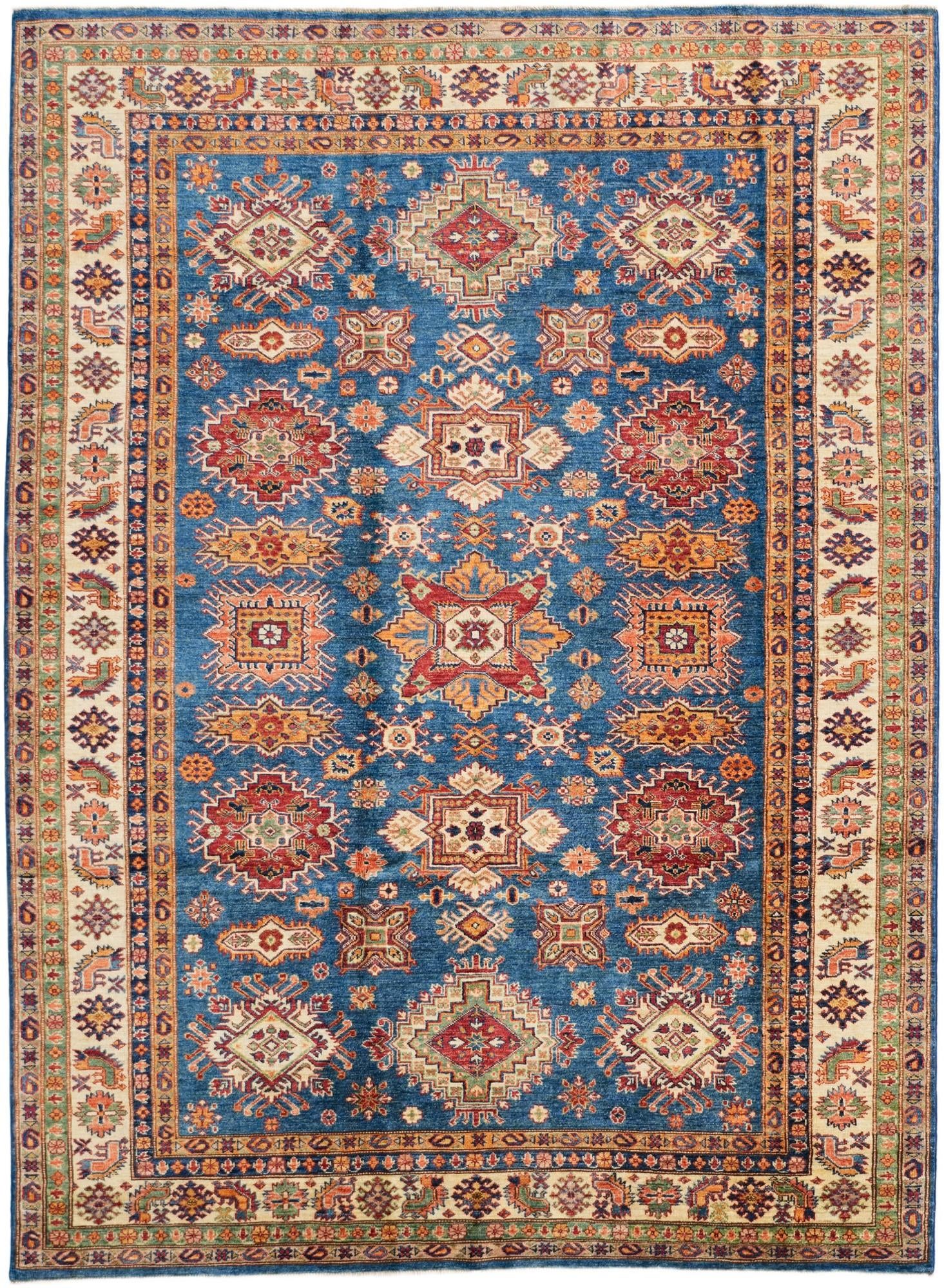 7' 1 x 9' 8 Hand Knotted Kazak Rug