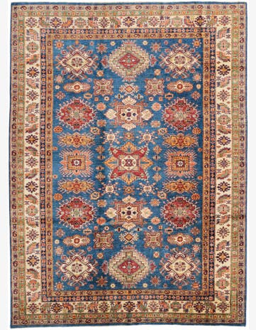 7' 1 x 9' 8 Hand Knotted Kazak Rug