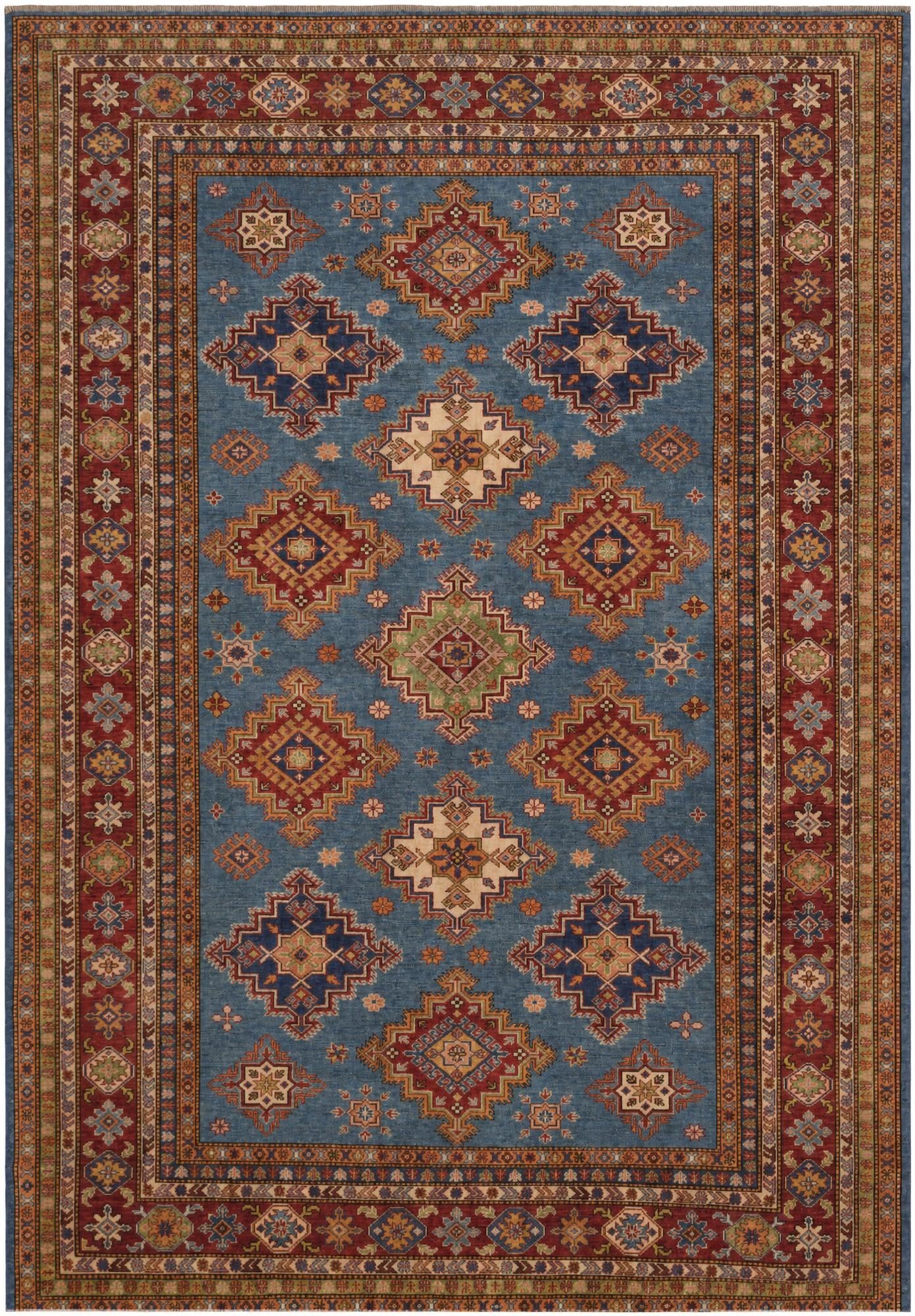 7' x 9' 11 Hand Knotted Kazak Rug
