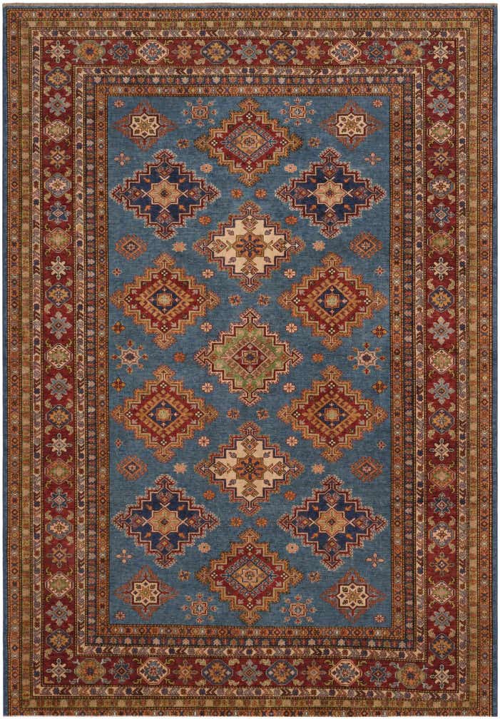 7' x 9' 11 Hand Knotted Kazak Rug