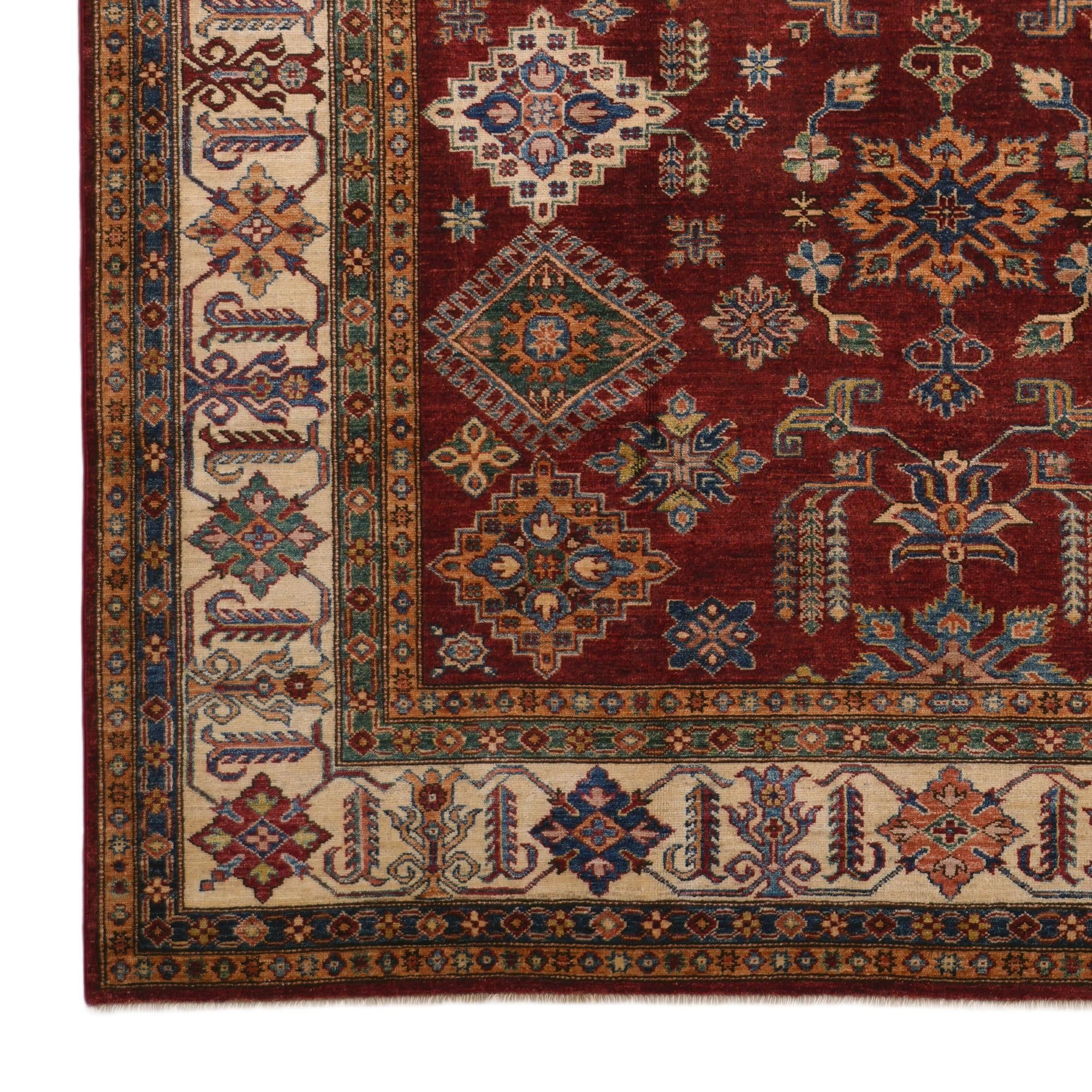 7' 3 x 10' 3 Hand Knotted Kazak Rug